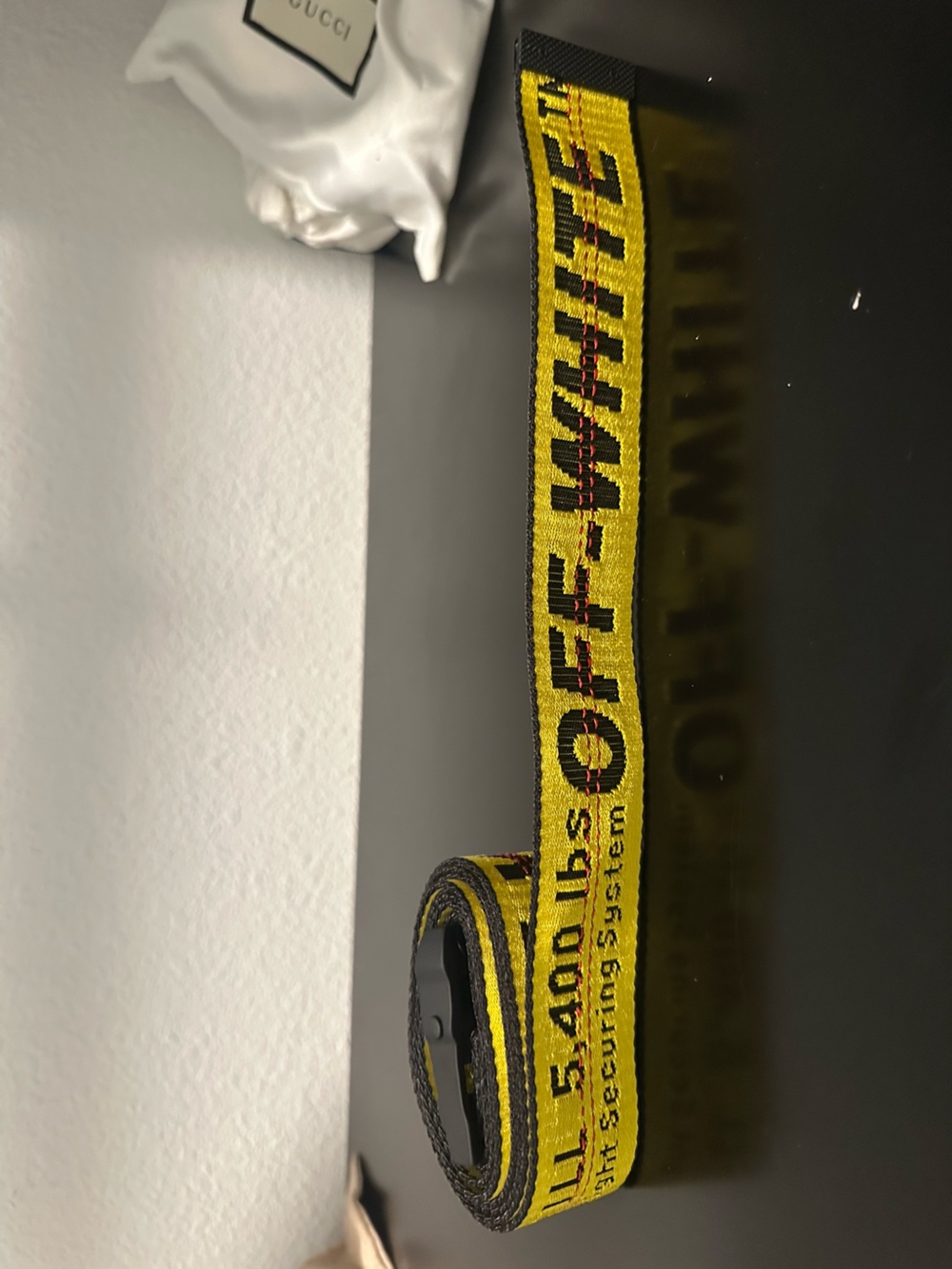 Off-White Yellow and Black Belt